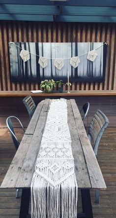 a long table with chairs around it