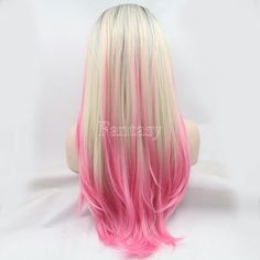 Root Picture, Ombre Black To Blonde, Long Hair Dark, Black To Blonde, Creative Hair Color, Blonde With Pink, Hair Dark, Hair Color Pink