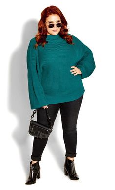 Shop Evans Teal Blue Knitted Jumper at Yours Clothing. Discover women’s plus size clothing in sizes 10-36 with fast delivery. Plus Size Knitwear, Plus Size Jumpers, Chunky Knit Jumper, Curve Fashion, Evening Tops, Denim Chic, Leggings Sale, Denim Coat Jacket, Mini Dresses Summer