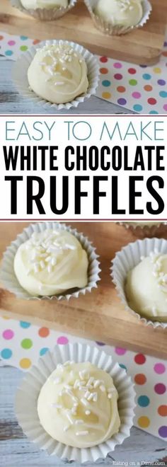 easy to make white chocolate truffles are the perfect treat for any special occasion