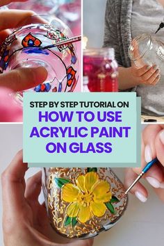 step by step instructions on how to use acrylic paint on glass for nails