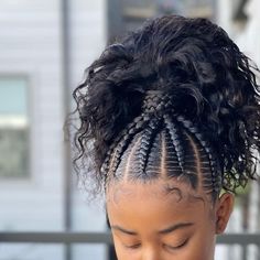 Braided Ponytail With Bow, Hype Hair, Graduation Hairstyles, Feed In Braids Hairstyles, Feed In Braid, Braids Hairstyles Pictures, Ponytail Styles, Braids For Black Hair