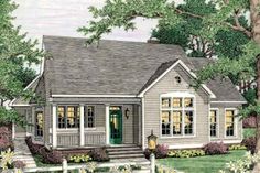 this is an artist's rendering of these small house plans for the country home