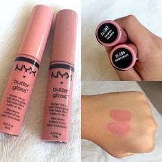 Pink Lip Combo, Nyx Lip Gloss, Nyx Butter, Nyx Butter Gloss, Butter Gloss, Smink Inspiration, Minimal Makeup, Nyx Makeup