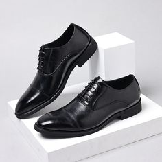 Occasion : Office Career Shoes Type : Derby Shoes Fit : Fits true to size, take your normal size Season : Spring/Autumn Model Number : 80384 Closure Type : Lace-up Pattern Type : Solid Lining Material : PU Insole Material : PU Outsole Material : Rubber Toe Shape : Pointed toe Upper Material : Split Leather Brand Name : NoEnName_Null Department Name : ADULT size : 38-44 Tips: 1. This is NOT Standard EUR \ US Size.  2. The foot length is the only standard for customers to choose the right size. 3. Mens Business Shoes, Business Dress, Oxford Shoes Men, Popular Shoes, Business Shoes, Mens Shoes Casual Sneakers, Leather Dress Shoes, Mens Formal, Breathable Shoes