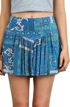 Bohemian Printed Shorts, Aqua Cheap Bohemian Women's Shorts, Affordable Bohemian Shorts For Vacation, Cheap Bohemian Mini Bottoms, Cheap Bohemian Mini-length Bottoms, Cheap Bohemian Beach Bottoms, Cheap Blue Bohemian Shorts, Cheap Bohemian Style Shorts For Festival, Cheap Bohemian Shorts For Festival, Cheap Bohemian Festival Shorts