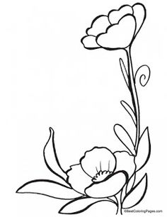 a flower that is drawn in black and white