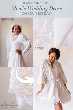 the instructions for how to wear a wedding dress