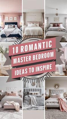 Discover enchanting Romantic Master Bedroom Decor Ideas for creating a cozy retreat. Explore elegant themes, soft lighting, and romantic accents. Transform your space with dreamy decor that enhances relaxation and intimacy." Most Beautiful Master Bedrooms, Bedroom Inspirations Master Modern Luxury Romantic, Classy Bedrooms For Women, Feminine Master Suite, Airy Romantic Bedroom, Tranquil Bedroom Decor, Bedroom Inspirations Master Feminine, Inviting Bedroom Ideas, Bedroom Retreat Ideas Master Cozy