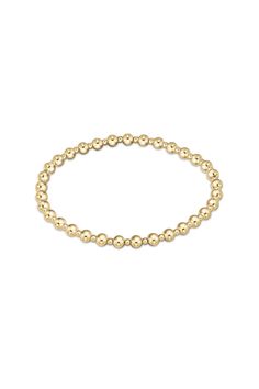 Enewton Classic Grateful Pattern 4mm Gold Bead Bracelet Classic Gold Beaded Bracelets With Tiny Beads, Classic Gold Beaded Bracelet With Tiny Beads, Classic Beaded Bracelets With Round Beads For Everyday, Everyday Stretch Bracelet With Polished Round Beads, Classic Beaded Bracelets For Everyday, Everyday Yellow Gold Bracelet With 8mm Beads, Classic Everyday Beaded Bracelets, Classic Stretch Bracelet With Polished Beads, Yellow Gold Stretch Bracelet With Spacer Beads