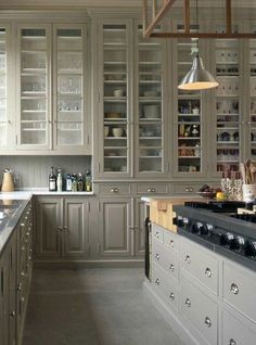 a kitchen filled with lots of counter top space