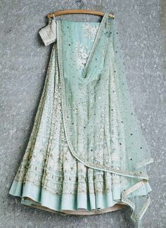 Mint Lehenga, Thread Work Lehenga, Silver Lehenga, Sequin Lehenga, Green Sari, Sari Skirt, Lehnga Dress, Work Lehenga, Desi Clothes