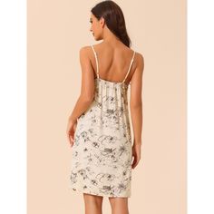 This sweet floral nightdress decor with lace trim at the neckline, v neck, loose fit and knee length, which can give you a lovely and cozy sleepwear experience, and keep you nice and comfortable all night. Made of soft strechy fabric, lovely lace decor, this nightgown for women is soft, lightweight, breathable, and comfortable to wear. This nightgown is v-neck and adjustable strap, help to create a cute and lovely look, makes you more charming. It can also be a perfect gift for lady as loungewea Sleeveless Nightgown, Cozy Sleepwear, Pajama Dress, Dress Beige, Lace Decor, Nightgowns For Women, Sweet Floral, Night Shirt, Floral Sleeveless