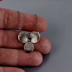 Hydrangea+Blossom+Necklace++Sterling+Silver+Flower+by+lisahopkins,+$58.00 West Lafayette, Sterling Silver Flowers, Necklace Sterling Silver, Silver Flowers, Hydrangea, Pendant Necklaces, Necklace Etsy, Blossom, Silver Necklace