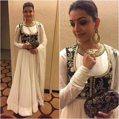 @kajalaggarwalofficial Outfit & Clutch - @sabyasachiofficial Styled by - @theanisha #bollywood #style #fashion #beauty #bollywoodstyle #bollywoodfashion #indianfashion #celebstyle #kajalaggarwal #sabyasachi Kathak Costume, Rimple And Harpreet Narula, Outfits Indian, Indian Designer Suits, Kurti Neck Designs, Bollywood Style, Party Wear Indian Dresses, Dress Indian Style