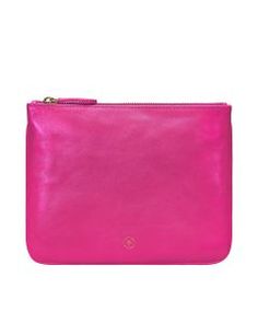 Women's Nappa Leather Makeup Bag | The ChiaL Nappa | 25-Year Warranty Pink Clutch Cosmetic Bag For Travel, Designer Pink Travel Pouch, Pink Clutch Pouch For Travel, Pink Leather Makeup Bag, Luxury Leather-lined Pouch For Travel, Travel Noire, Leather Makeup Bag, Leather Industry, Handcrafted Leather