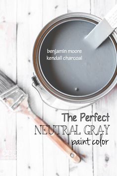 the perfect neutral gray paint color is available on pinterest via pinterest