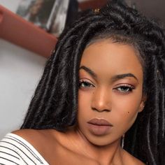 PRICES MAY VARY. 1.Material: The Style of Hair is Bomba Dreadlocks Faux Locs Soul Crochet Braid Hair Extensions, 100% High Quality Kanekalon Fiber, It Is Flame-retardant, Safe For Your Use. 2.Specification: This is a Dreadlocks Faux Locs 6 Pack Deal. There are 18 Strands in Per pack. Weight:70gram/pack; Size: 18inch; Normal 6 Packs Make a Full Head. 3. Style: Straight Faux Locs Crochet Hair Dreadlocks, Braiding Hair Goddess Locs Crochet Hair, Fashionable Fiber hair, Easy To Wear. It's Suitable F Fav Hairstyles, Boho Locs, Faux Locs Hairstyles, Pelo Afro, Girl Braids, Box Braid, Goddess Locs, Beautiful Braids, Girls Braids