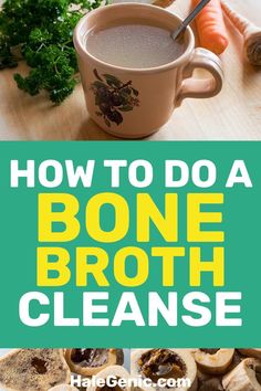 how to do a bone broth cleanse with mushrooms and carrots in the background