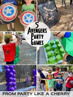 the avengers party games are great for kids to play with and have fun in the park