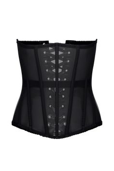 Black Mesh Underbust Corset Belt Plus Size Waist Training, Underbust Corset Belt, Modern Corset, Corset And Skirt, Wedding Corset, Corset Outfit, Mesh Corset, Corset Fashion, Lace Tights