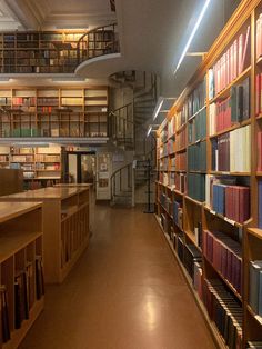 an empty library filled with lots of books