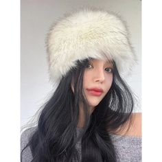 Tavimart Head Scarf Women Ring Rex Rabbit Fur Scarf Faux Fur Caps Neckwarmer Ladies Warm Covers Hats Headbands Head Warmer Cossack Hat, Y2k Trashy, Hat Y2k, Pineapple Yellow, Slim Fit Crop Top, Ski Hat, Winter Model, Faux Fur Hat, Russian Style