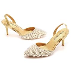 Category:Wedding Shoes; Upper Materials:Faux Leather; Embellishment:Imitation Pearl; Season:Summer; Heel Type:Stiletto Heel; Gender:Women's; Toe Shape:Pointed Toe; Type:Bridesmaid Shoes,Bridal Shoes,Wedding Sandals; Style:Elegant; Heel Height(inch):>5; Outsole Materials:PVC; Occasion:Wedding; Closure Type:Loafer; Pattern:Solid Color; Listing Date:02/08/2023; Production mode:External procurement; 2023 Trends:Plus Size; Foot Length:; Foot Width:; SizeChart1_ID:2:179956; Size chart date source:Prov Wedding Shoes Pumps, Rhinestone Flats, Ankle Chain, 2023 Trends, Bridesmaid Shoes, Wedding Sandals, Womens Wedding Shoes, Wedding Heels, Plus Size Wedding