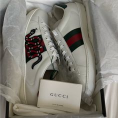 Bought These But They Are Too Big. They Are Brand New! Size 11 Men. Just Selling For What I Paid For It. New In Box With Dust Bags And Extra Laces And All! Luxury Gucci Sneakers With Logo, Luxury Gucci Custom Sneakers With Logo, Gucci Mens Sneakers, Gucci Ace Sneakers, Tan Sneakers, Shoes Gucci, Gucci Sneakers, Vintage Sneakers, Print Sneakers