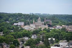 a city with lots of trees and buildings