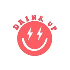 the logo for drink up is shown on a white background