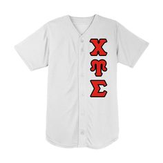 Pro-Weight 14 oz. Double-Knit Polyester Greek Letters are Poly Twill Sewn on (over the heart) Embroidered Baseball, Greek Letters, Double Knit, Baseball Jersey, Baseball Jerseys, Double Knitting, Gender Neutral, Sports Jersey, Jackets & Coats