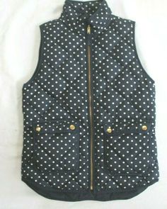 J Crew Size XS  Excursion quilted down vest polka dotted Down Vest, Navy Color, J Crew, Polka Dots, Navy, Free Shipping, Best Deals, Women's Top, Color