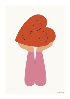 a person with their hands on top of each other's head in the shape of a mushroom