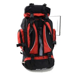 Camping Backpack – 60 Liters Large Capacity Multifunction Travel Backpack | Zorket Red Large Capacity Backpack For Outdoor Activities, Functional Large Capacity Backpack For Camping, Multifunctional Red Bags For Outdoor Activities, Red Functional Backpack For Outdoor Activities, Large Capacity Red Nylon Backpack, Red Standard Backpack For Outdoor Activities, Red Outdoor Backpack, Functional Red Backpack For Travel, Functional Red Bag For Trip