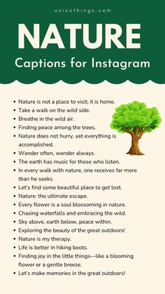 nature captions for instagram