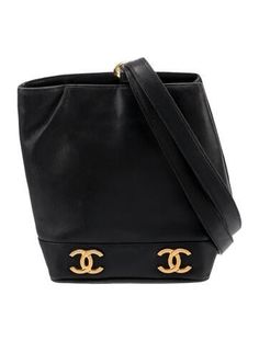 Chanel Bucket BagBy Karl LagerfeldVintageBlack SatinInterlocking CC LogoGold-Tone HardwareLeather Lining & Dual Interior PocketsOpen Top Luxury Pre-owned Shoulder Bag For Formal Occasions, Vintage Shoulder Bag With Cc Turnlock For Formal Occasions, Designer Formal Pre-owned Shoulder Bag, Channel Bucket Bags, Pre-owned Luxury Formal Shoulder Bag, Elegant Pre-owned Leather Shoulder Bag, Chanel Bucket Bags, Pre-owned Elegant Leather Shoulder Bag, Vintage Pre-owned Formal Bags