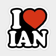 i love am sticker with the words i love my on it and a red heart