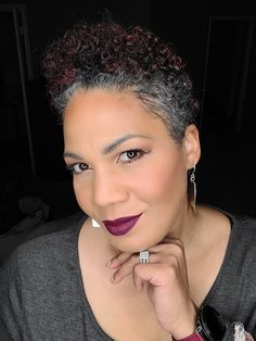 Short Natural Gray Hair, Natural Gray Hair Over 50 Black Women, Black Hair Short, Short Natural Curly Hair, Black Hair Short Cuts, Short Natural Hairstyles, Shaved Side Hairstyles, Tapered Natural Hair