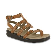 SAS Aria - Women’s Comfortable Gladiator Sandals | SASNola | SAS Shoes Sas Shoes, Orthopedic Shoes, Leather Slide Sandals, Ladies Of London, Comfortable Sandals, Womens Size Chart, Shoe Store, Gladiator Sandals, Slide Sandals