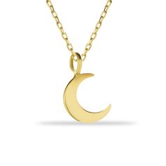 14K Gold Moon Necklace, Tiny Crescent Moon, Minimalist Necklace, Dainty Moon Necklace, Handmade Jewelry, 14K Gold Necklace, Moon, Necklace - Etsy UK 14k Gold Moon Charm Necklace In Half Moon Shape, Minimalist Yellow Gold Charm Necklace With Moon Phase, 14k Gold Half Moon Necklace With Moon Charm, Minimalist Yellow Gold Moon Phase Charm Necklace, Minimalist Yellow Gold Moon Necklace, Dainty Yellow Gold Moon Charm Necklace, Minimalist Half Moon Yellow Gold Necklace, Minimalist Moon Charm Necklace With Delicate Chain, Yellow Gold Half Moon Necklace With Moon Charm