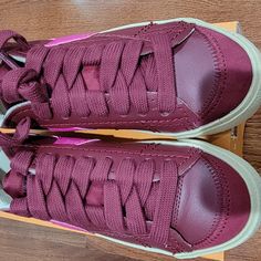 Brand New Unused Size 6 ,Nike Burgundy,Hot Pink And Tan Soles. Nike Low-top Sneakers For Fall, Pink Low-top Sneakers For Fall, Womens Shoes Sneakers, Pink Color, Nike Women, Nike Shoes, Hot Pink, Shoes Sneakers, Brand New