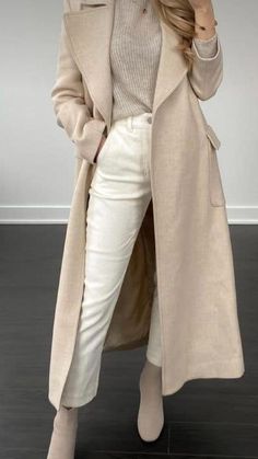 Simple Winter Outfits, Chic Winter Outfits, Winter Fashion Outfits Casual, Outfit Chic, Clothing Haul, Beige Coat, Shein Outfits, فستان سهرة, Classy Casual Outfits