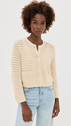 Reformation Charlotte Cotton Cardigan | Shopbop Reformation Clothing, Cotton Cardigan, Save Earth, China Fashion, Sweater Outfits, Timeless Design, Fabric Weights, Knitted Sweaters, New Arrivals