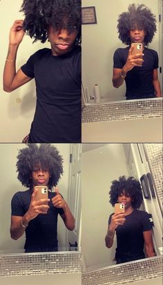 Black Men With Long Hair, Afro Guy, Studs With Dreads, Afro Hairstyles Men, Natural Hair Men, Cute Dreads, Light Skin Men, Dark Skin Boys, Dark Skin Men