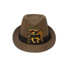 Add a unique 420 friendly style to your look with these high quality straw hats adorned with vibrant patches. Size: One Size.  Color: Black.  Gender: male.  Age Group: adult. Mens Bucket Hats, Straw Fedora, Straw Hats, Fishing Hat, Lion Of Judah, Urban Wear, Straw Hat, Trucker Cap, Cloth Bags