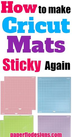 how to make cricut mats sticky again by paperfloss designs on etsy