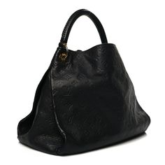 This is an authentic LOUIS VUITTON Empreinte Artsy MM in Black. This stunning hobo-style shoulder bag is crafted of Louis Vuitton monogram-embossed leather in black. The bag features a thick looping leather shoulder strap, with woven braided detail and polished gold hardware. The top opens to a striped interior with zipper and patch pockets. Striped Interior, Speedy Bandouliere 25, Néonoé Mm, Louis Vuitton Empreinte, Hobo Style, Louis Vuitton Damier Ebene, Louis Vuitton Shoulder Bag, Authentic Louis Vuitton, Embossed Leather