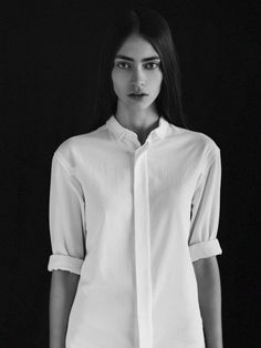 inspiration for www.duefashion.com  Marine Deleeuw For Elite Model Managment, Summer 2012.12. Perfect White Shirt, The Libertines, Hair Clothes, White Shirts, French Fashion, White Shirt, Simple Style, Everyday Outfits