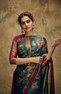 Tapsee Pannu Saree, Saree Pic, Tapsee Pannu, Ravi Teja, Saree Fashion, Taapsee Pannu, Saree Poses, Glam Photoshoot, Hot Images